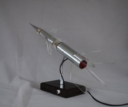 Pre order Raket lamp op eboniet sokkel Zie video!