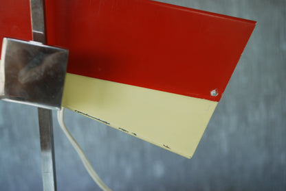 Retro Lamp Rood Wit Kubistisch vorm *
