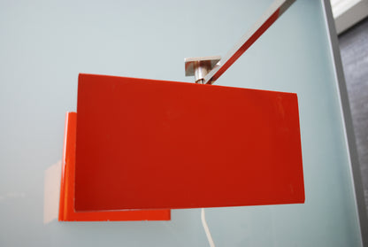 Retro Lamp Rood Wit Kubistisch vorm *