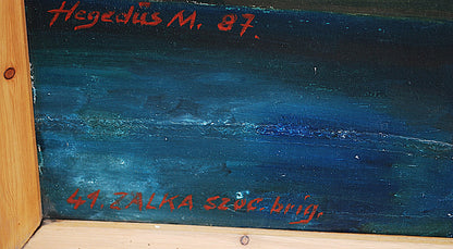 Olie Schilderij van M. Hegadüs 1987 "  Friendship of People "