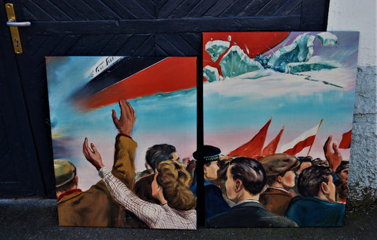 Propaganda Schilderijen uitgesneden uit een zeer grote Schilderij van Stadhuis nummer 2