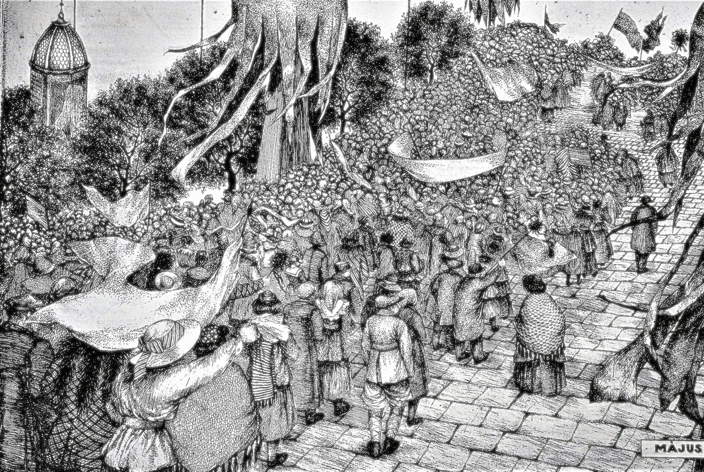 Ets - 1 mei viering Boedapest 1919 Dag van de Arbeid