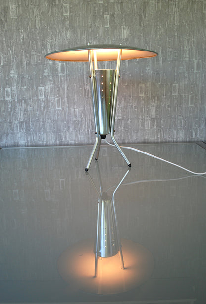 Space-age tafellamp Aluminium Vintage Jaren 60