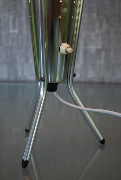 Space-age tafellamp Aluminium Vintage Jaren 60