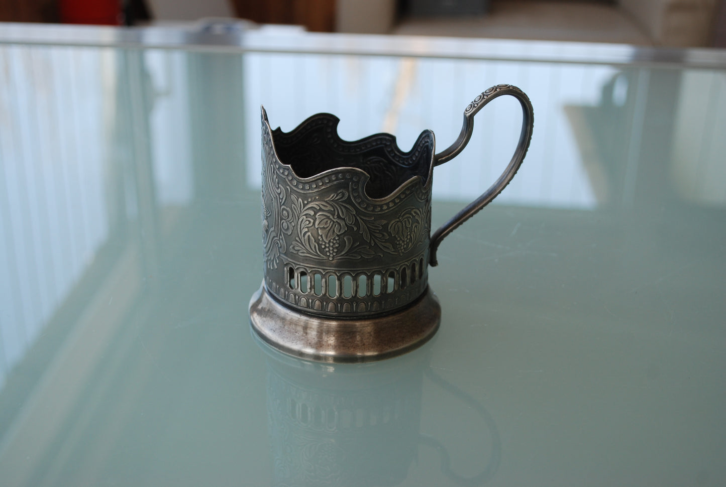 Rockets and Satellites Over Moscow Tea Glass Holder