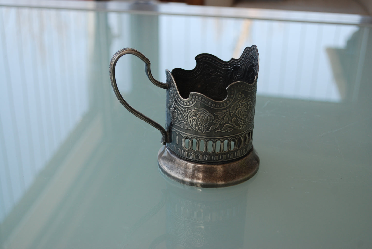 Rockets and Satellites Over Moscow Tea Glass Holder