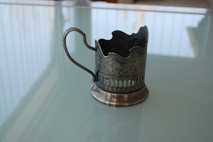 Rockets and Satellites Over Moscow Tea Glass Holder