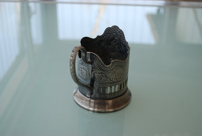 Rockets and Satellites Over Moscow Tea Glass Holder