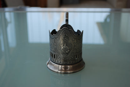 Rockets and Satellites Over Moscow Tea Glass Holder