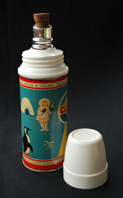 Tsjechoslowakije  Thermo fles 1950 1960