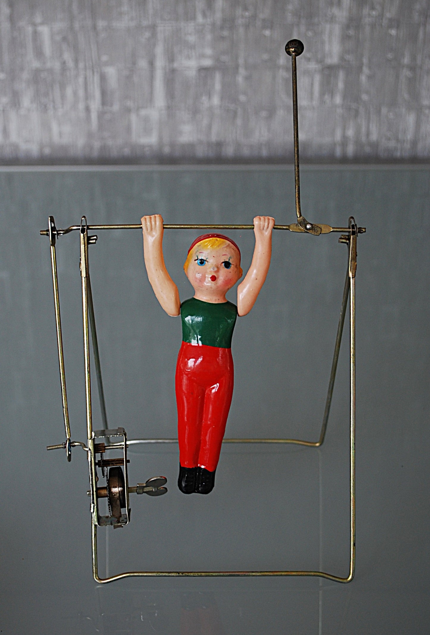 Vintage Wind-Up Turner Trapeze Toy in Box