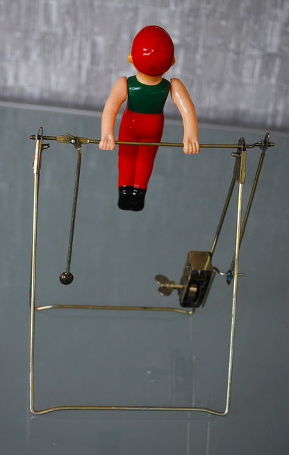 Vintage Wind-Up Turner Trapeze Toy in Box