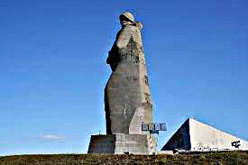 WW2 Vaas Hand geschilderd Moersmansk Monument voor verdedigers poolgebied