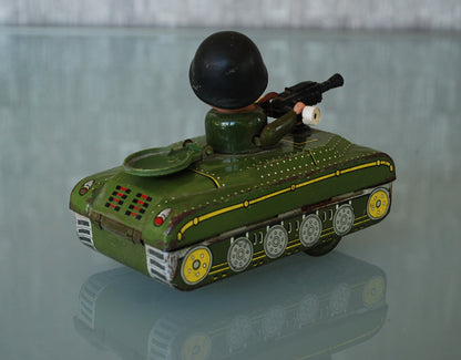 Vintage werkend tank met opwindmechanisme blikken speelgoed made in China