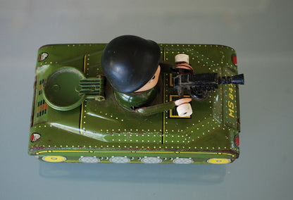 Vintage werkend tank met opwindmechanisme blikken speelgoed made in China