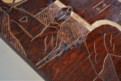 Soldaat knielt voor Kameraden Wandbord CCCP