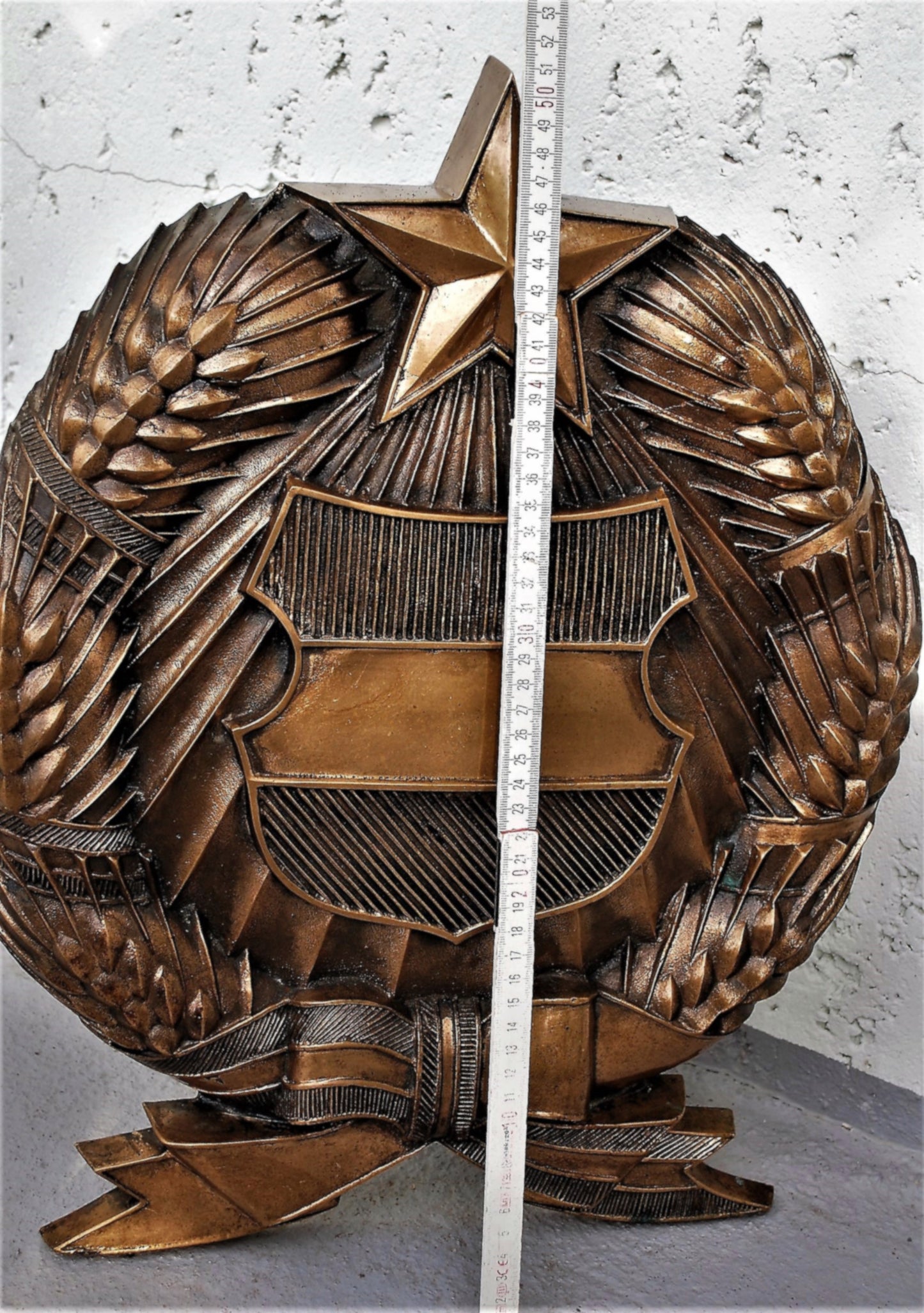 Zeer Groot Zwaar Brons Wapenschild communistisch Hongarije