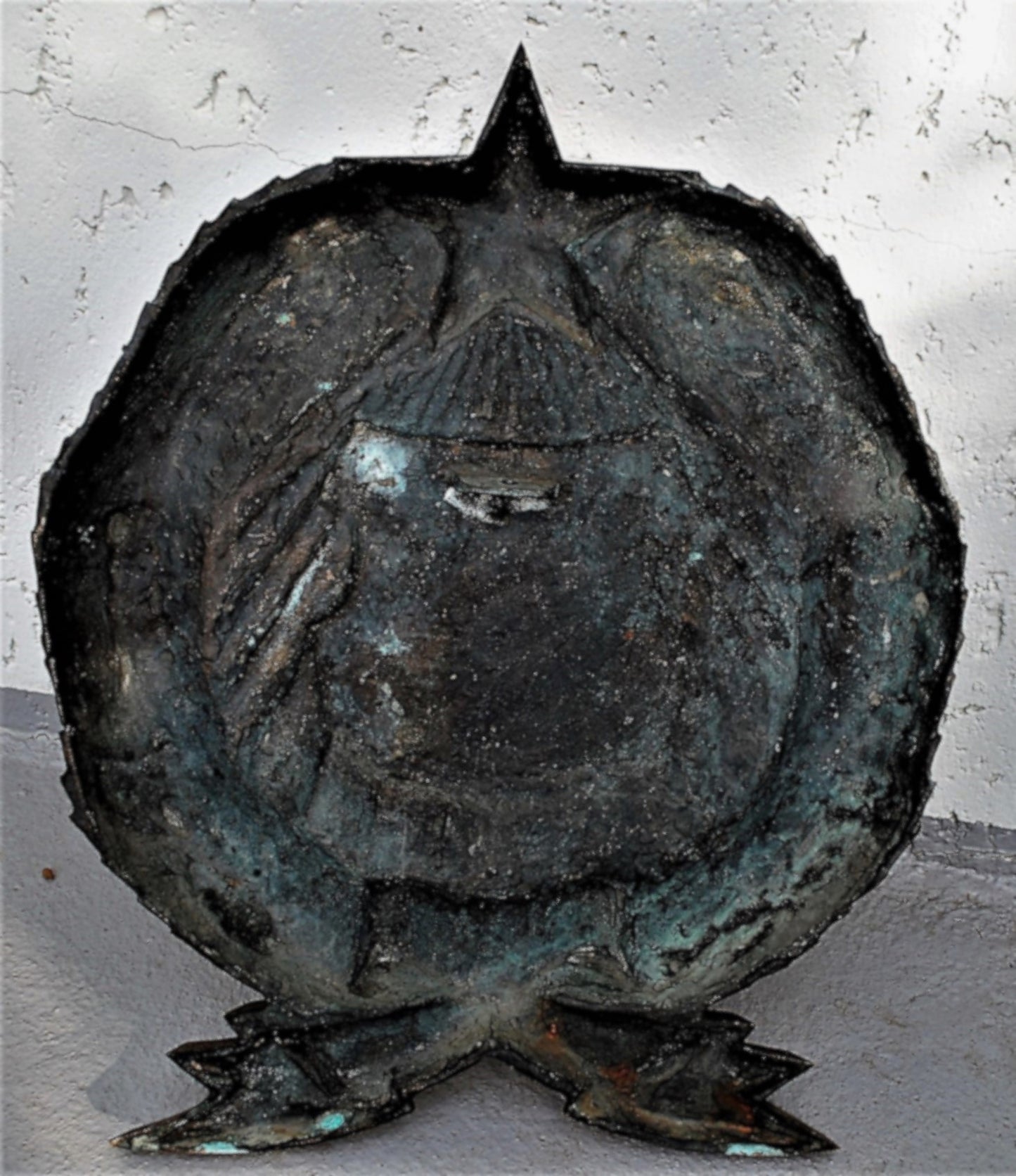 Zeer Groot Zwaar Brons Wapenschild communistisch Hongarije