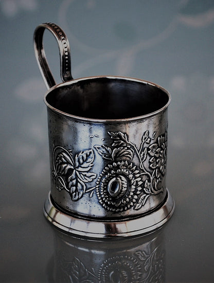 Zonnebloemen Podstakannik Vintage glas houder