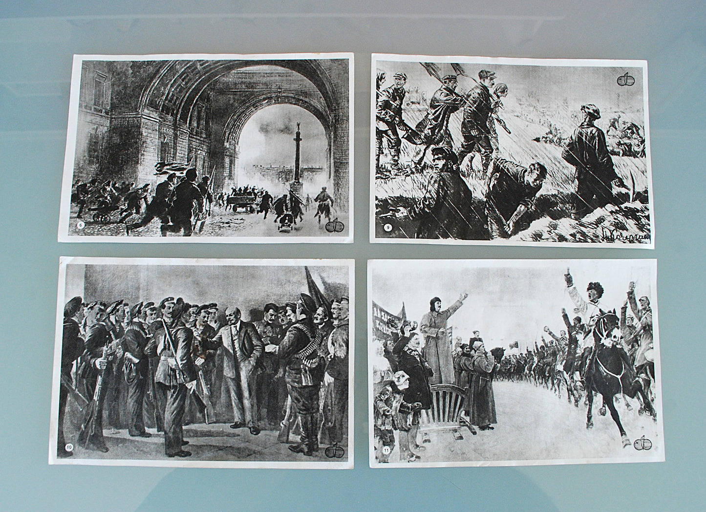 Prints Lenin en Stalin de Revolutie 1917