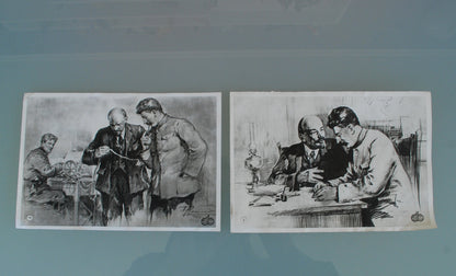 Prints Lenin en Stalin de Revolutie 1917