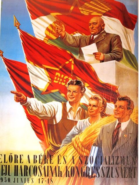 Vlag van koper " Elöre " uit verenigingsgebouw