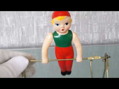 Vintage Wind-Up Turner Trapeze Toy in Box