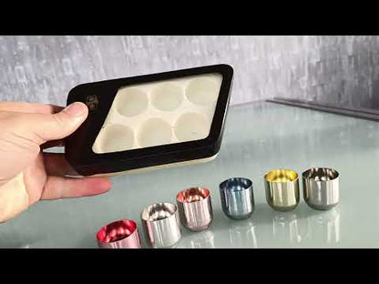 Preorder Vodka aluminium glazen in origineel doos