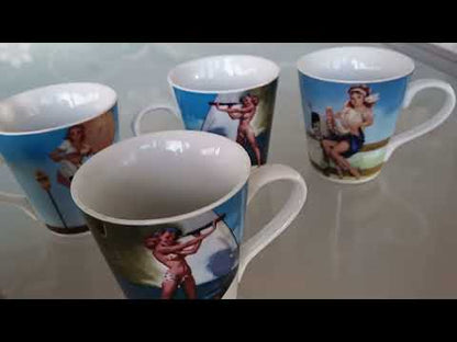 Pin up Koffie bekers van L. Drake & Zn.