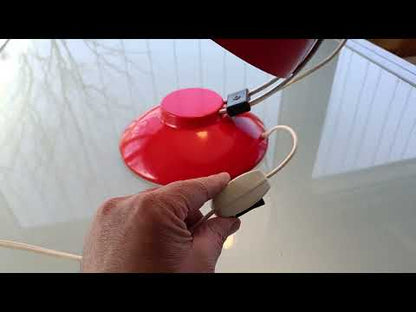 Retro Lamp Red White Cubist shape