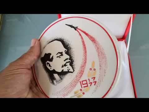 Lenin met raket 100 jaar Porselein in doos Hollohaza porselein *