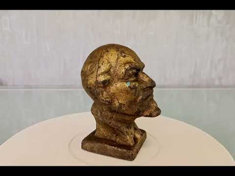 Lenin hoofd zwaar gietijzer erg oud *