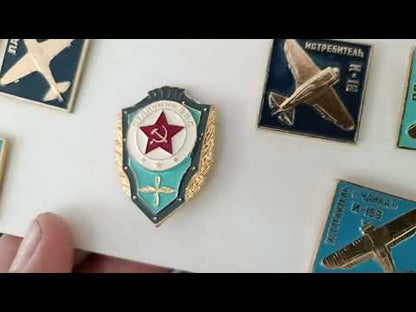 Vliegtuig spelden set met Badge Compleet set