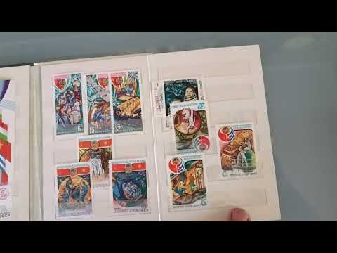 Postzegelboek Ruimtevaart Intercosmos CCCP Opstijgend Raket 1975 *