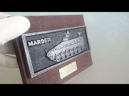 Bureau Plaque Duitse Tank Marder met ereschild pantser bataljon nr.82