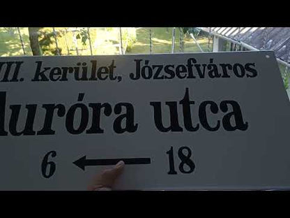 Oude emaillen Aurora straatnaam bord GROOT !