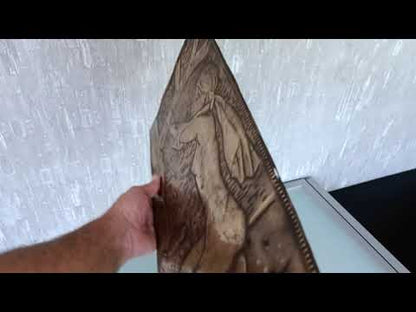 Retro Wandplaat Badende Vrouw