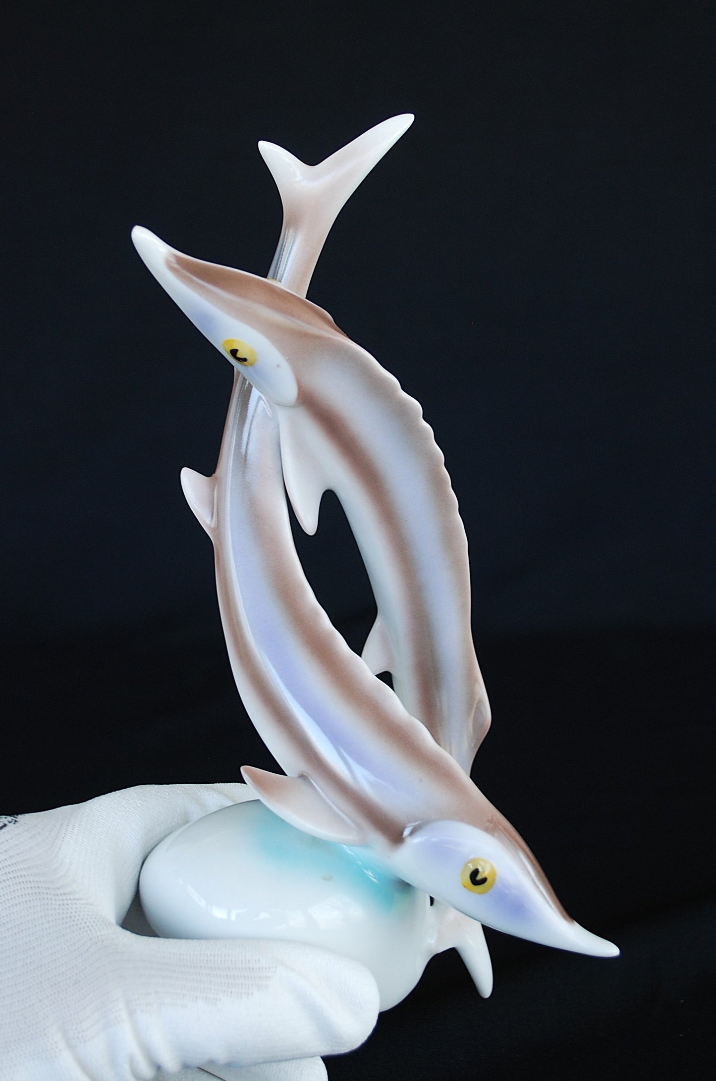 Steur paar Hollohaza Porselein.