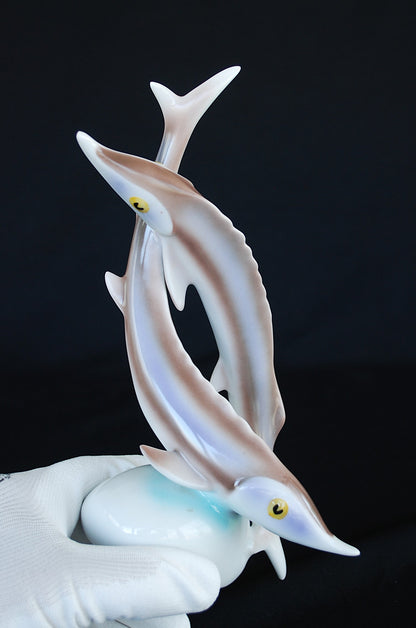 Steur paar Hollohaza Porselein.